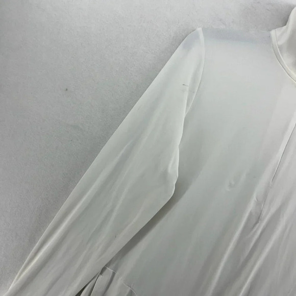 Lands' End Active Shirt Womens Sz S White Mock Neck 1/4 Zip Long Sleeve Pockets - Picture 12 of 15